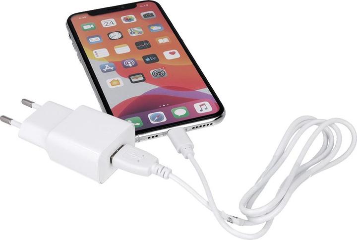 Produktbild Maxlife MXTC-01 Ladegerät 1x USB 2.1A weiss + USB-C Kabel (10.50 W, 1 Port)