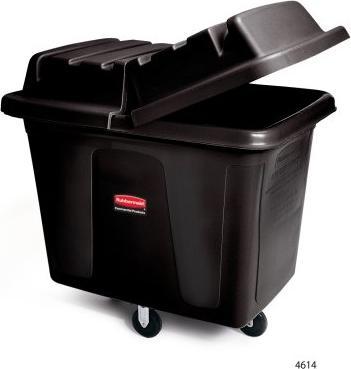 Actual product image Rubbermaid Cube Truck M3 waste trolley 400 L black including dome hinged lid, robu (400 l)