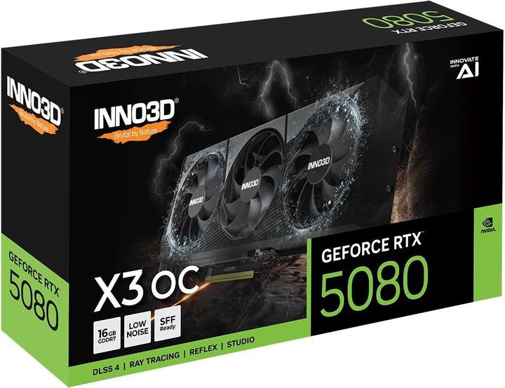 Produktbild Inno3D GeForce RTX 5080 X3 OC, 16384 MB GDDR7 (16 GB)