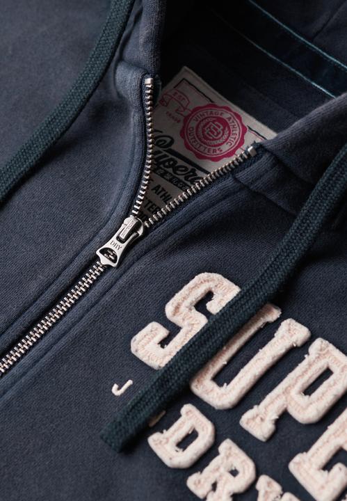 Immagine prodotto Superdry Giacca felpata Casual Vestibilità comoda Felpa con cappuccio atletica vintage con zip (L)