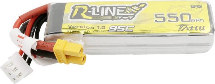 Produktbild Tattu R-Line 550mAh 7.4V 2S1P 95C Lipo Battery (7.40 V, 550 mAh)