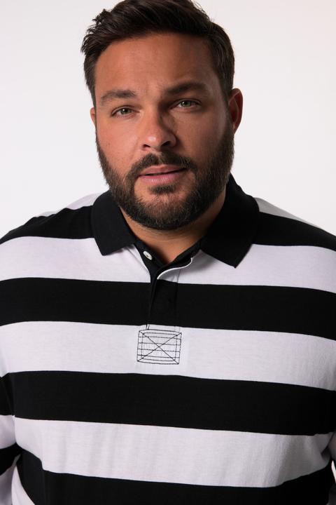 Produktbild Men+ Poloshirt, Langarm, Ringel, Rückendruck (5XL)