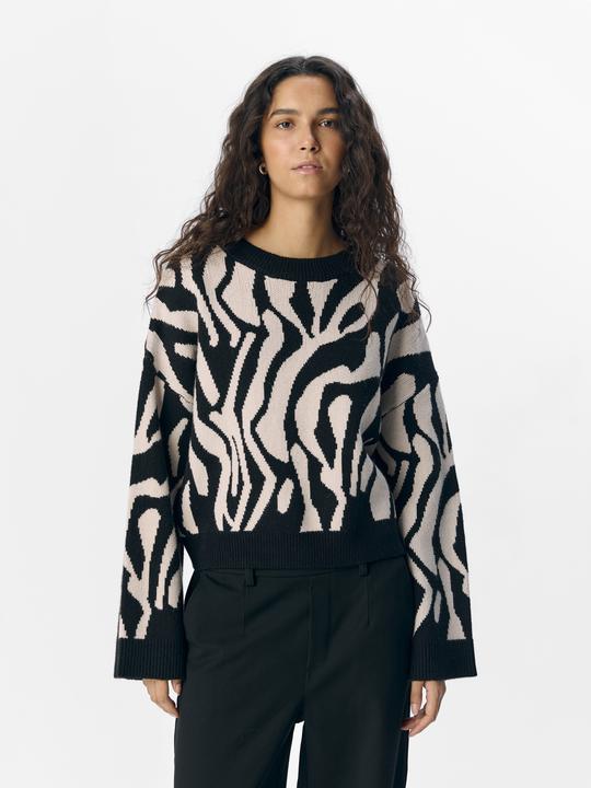 Produktbild Object Gemusterter Strickpullover (L)