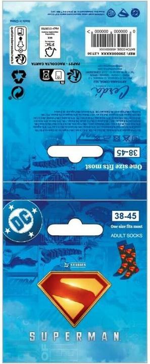 Produktbild Cerdá DC Comics Socken Superman Logo Blue & Red 38-45 (Einzelpack, 38 - 45)