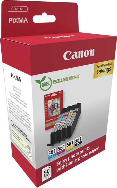 Immagine prodotto Canon CLI-581 Cartuccia d'inchiostro BK/C/M/Y (M, C, Y, FC)