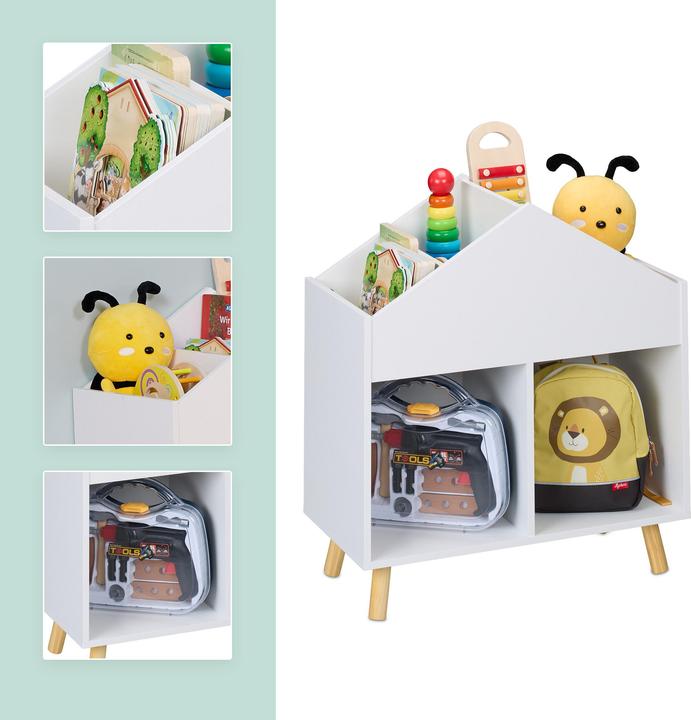 Relaxdays Kinderregal Hausform