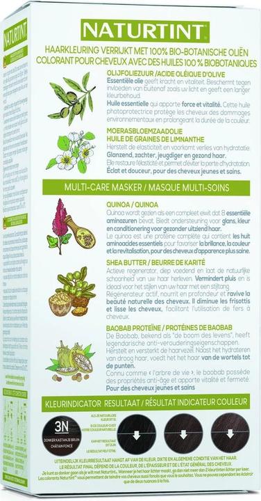 Productafbeelding Naturtint Permanente Haarkleur Gel 3N Kastanjebruin Donker zonder Ammoniak (3N Kastanjebruin donker zonder ammoniak)