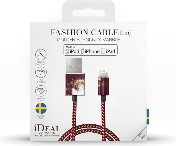 Produktbild iDeal Of Sweden Golden Burgundy Marble (1 m, USB 2.0)