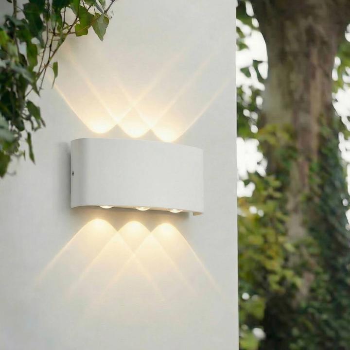 Image du produit Lindby LED-Aussenwandleuchte Ithan, 3-flg., weiss, 17cm (IP54)