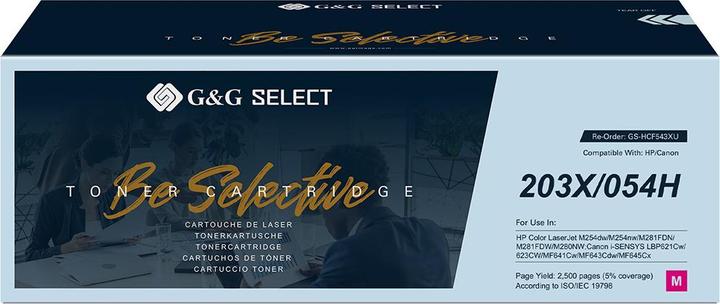 Image du produit G&G Toner de remplacement HP 203X Compatible Magenta CF543X/Cartridge 054H Magenta GS-
