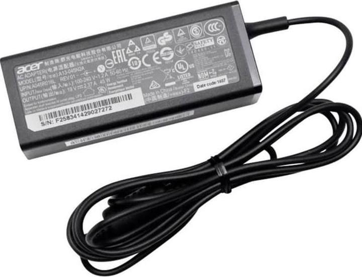 Immagine prodotto Acer AC Adapter 45W / 2.37A / 19V / 1.1 x 3 x 7.7mm (45 W)