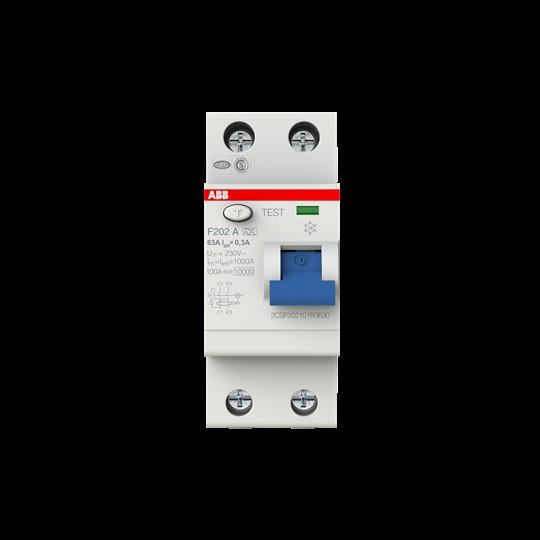 Productafbeelding ABB F202A-63/0,3 F202A-63/0,3 aardlekschakelaar