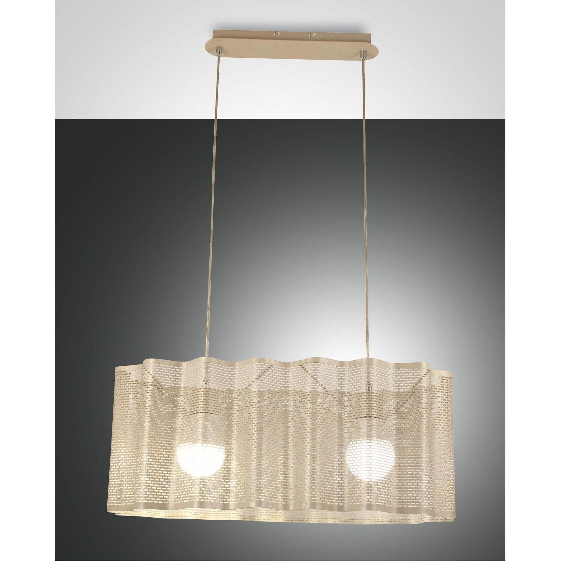 Fabas Luce, Pendelleuchte, Pendelleuchte Glicine E27 2000x300mm Gold (E27)