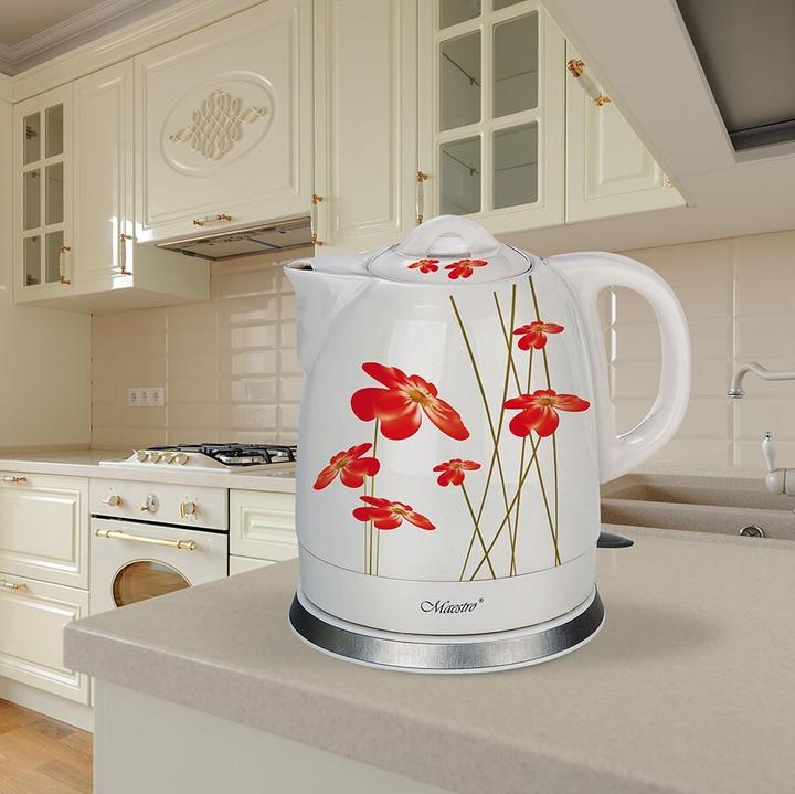 Produktbild Feel-Maestro MR-066-RED FLOWERS Wasserkocher (1.50 l)