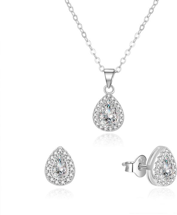 Immagine prodotto Beneto Dazzling Jewelry Set with Zircons AGSET188R (Necklace, Earrings)