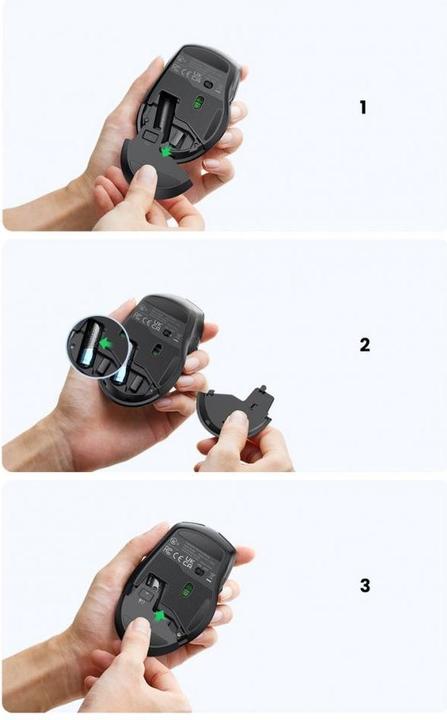Actual product image Ugreen USB Optical Wireless Mouse 2.4GHz 4000 DPI black (MU006) (Wireless)