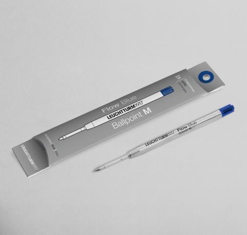 Produktbild Leuchtturm1917 Schreibmine Drehgriffel M, Blau (2 Stück, Schwarz, 0.50 mm)