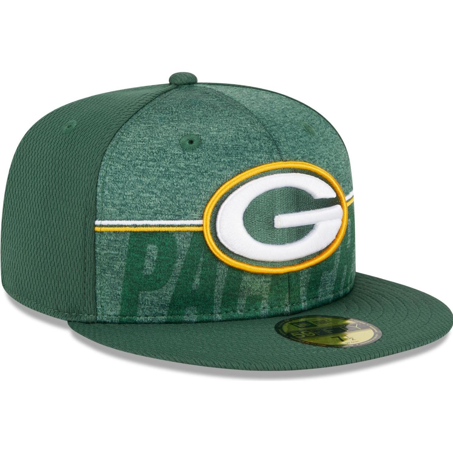New Era, Herren, Cap, 59Fifty Cap - NFL TRAINING Green Bay Packers - 7 7/8, Mehrfarbig, (7 7/8)