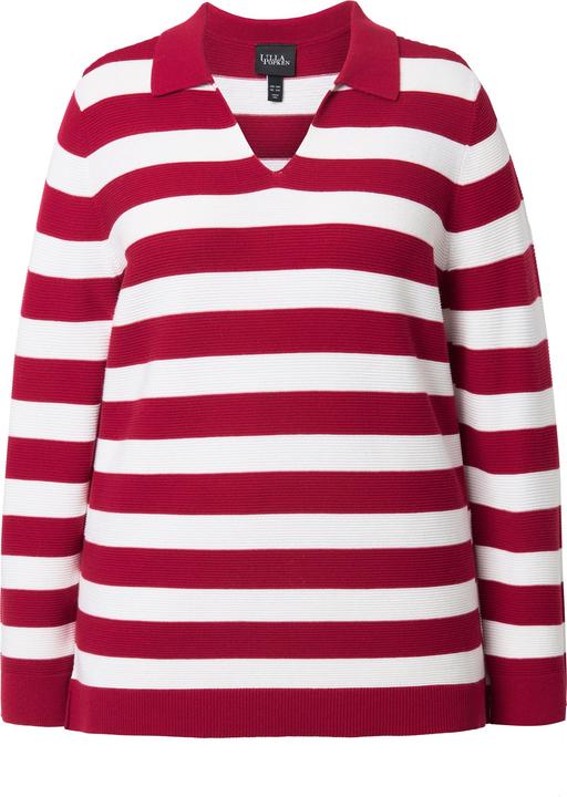 Produktbild Ulla Popken Pullover, Ringel, Linksstrick, Polokragen, Langarm (50, 52)