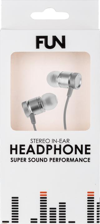 Actual product image Peter Jäckel FUN Stereo Headphone Premium Silver with 3.5mm jack connection (Cable)