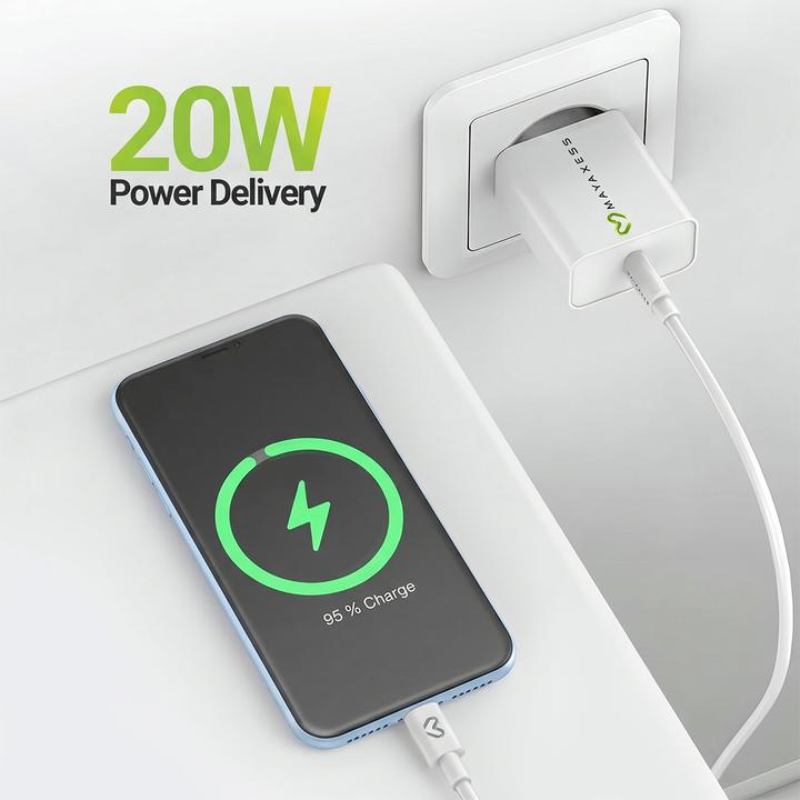 Produktbild Mayaxess iPhone XR Ladegerät + Kabel (18 W)