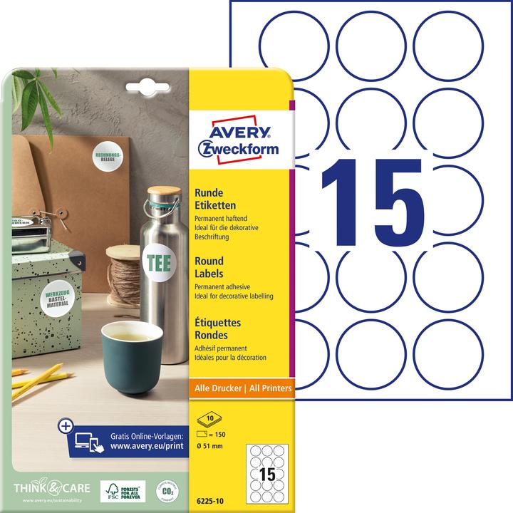 Productafbeelding Avery Ronde etiketten