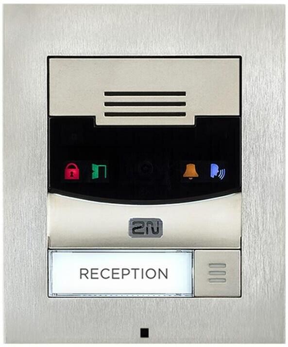 Actual product image 2N IP Solo door station with camera, wall mounting, silver (Ethernet, Cable)