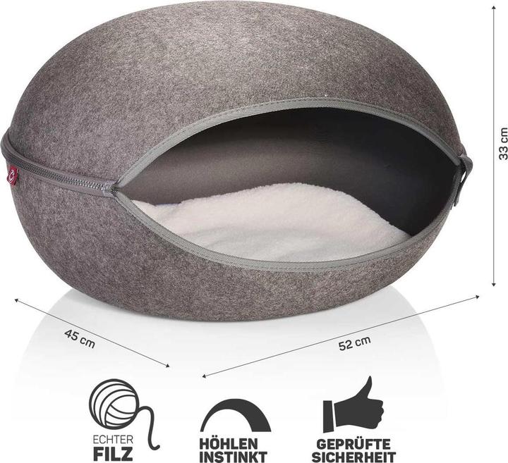 Produktbild CanadianCat Kuschelhöhle Katzennest, Uni-Anthrazit (Katze)
