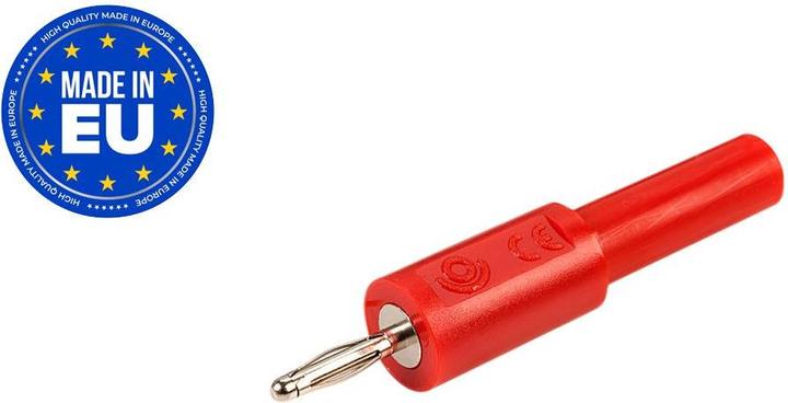 Actual product image RND Adapter banana jack 4 mm to banana plug 2 mm, red 10A