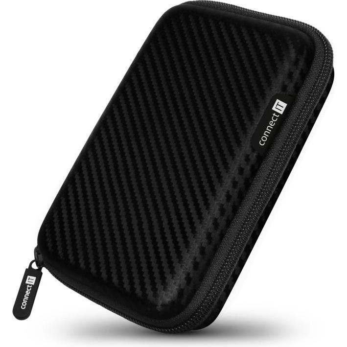 Connectit CONNECT IT HardShellProtect Hartschalen-Schutzhülle für 2,5-Zoll-Festplatte, Carbon, SSD + Festplatte Zubehör