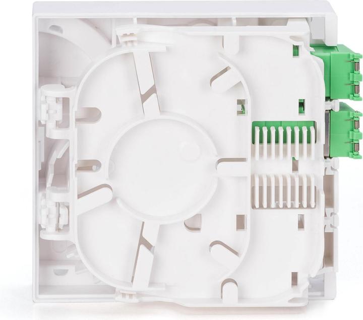 Image du produit Digitus Boîtier FTTH avec 2x LC (APC) DX adaptateur mural et montage sur rail DIN