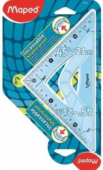 Actual product image Maped Drawing triangle flex 45 degrees, hypotenuse: 210 mm (210 mm)