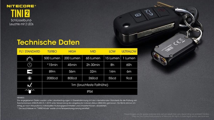Productafbeelding Nitecore TINI2 (4.70 cm, 500 lm)