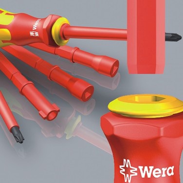 Actual product image Wera VDE interchangeable blade set (Slotted screws, Torx (TX), Pozidriv cross recess (PZ), Phillipps cross recess (PH))