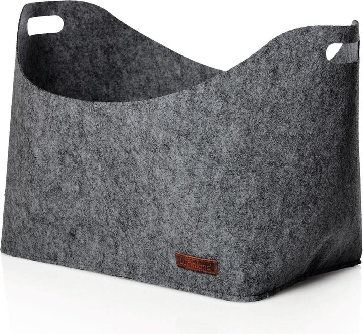 Image du produit Lumaland Sac à bois de cheminée Ovale 40 x 25 x 28 cm Gris foncé