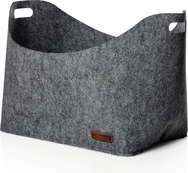 Immagine prodotto Lumaland Sacco per legna da ardere ovale 40 x 25 x 28 cm grigio scuro