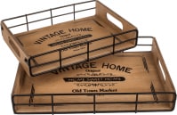 Produktbild Ootb Holz/Metall-Tablett, Vintage Home, 2er Set