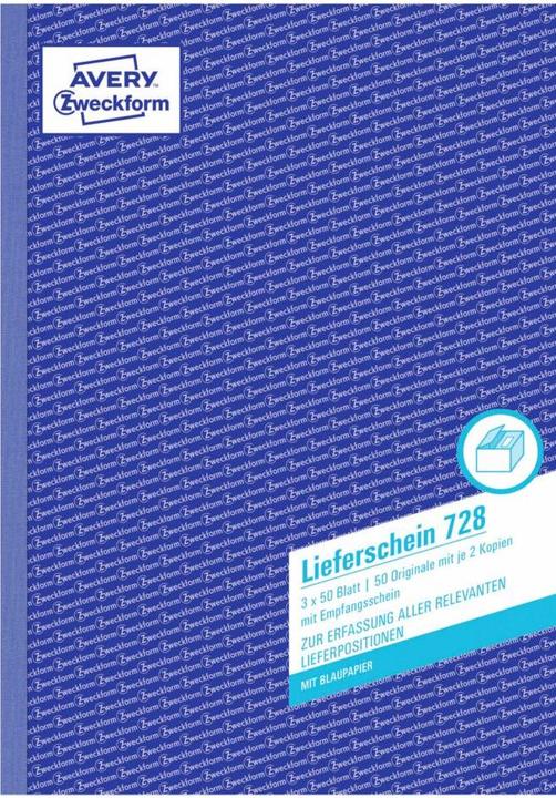 Actual product image Avery Delivery notes with receipt (50 x)