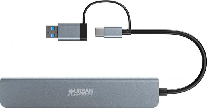 Actual product image Urban Factory Minee 7in1 USB-A/C hub (USB-A, 7 ports)
