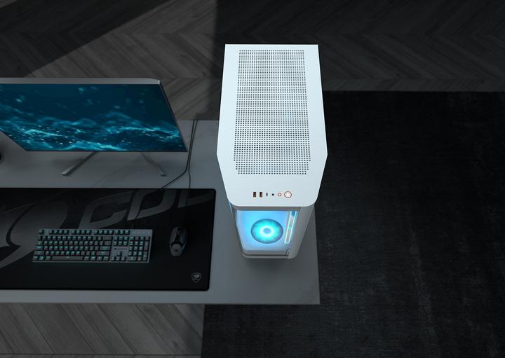 Actual product image Cougar Boitier Moyen Tour E-ATX FV270 RGB avec panneaux vitrés (Blanc) (mATX, ATX, SSI CEB, Mini-ITX)