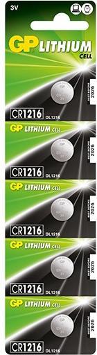 Image du produit GP Batteries Pile au lithium CR1216 à usage unique (5 pcs, CR121616, 25 mAh)
