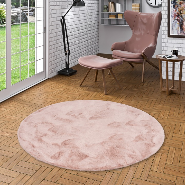 Produktbild Pergamon Luxus Super Soft Fellteppich Plush Rund (Ø 160 cm)