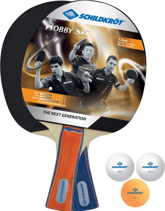 Schildkröt Donic-Schildkröt 788602 - Hobby table tennis set for 2 players, 2 bats, 3 balls, bag
