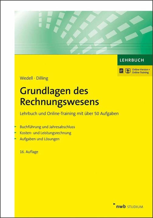 Produktbild Grundlagen des Rechnungswesens (Deutsch, Achim A. Dilling, Harald Wedell, 2018)