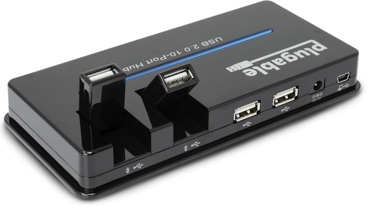 Actual product image Plugable 10Port USB 2.0 Hub w/ 20W PD (USB-A, 10 Ports)