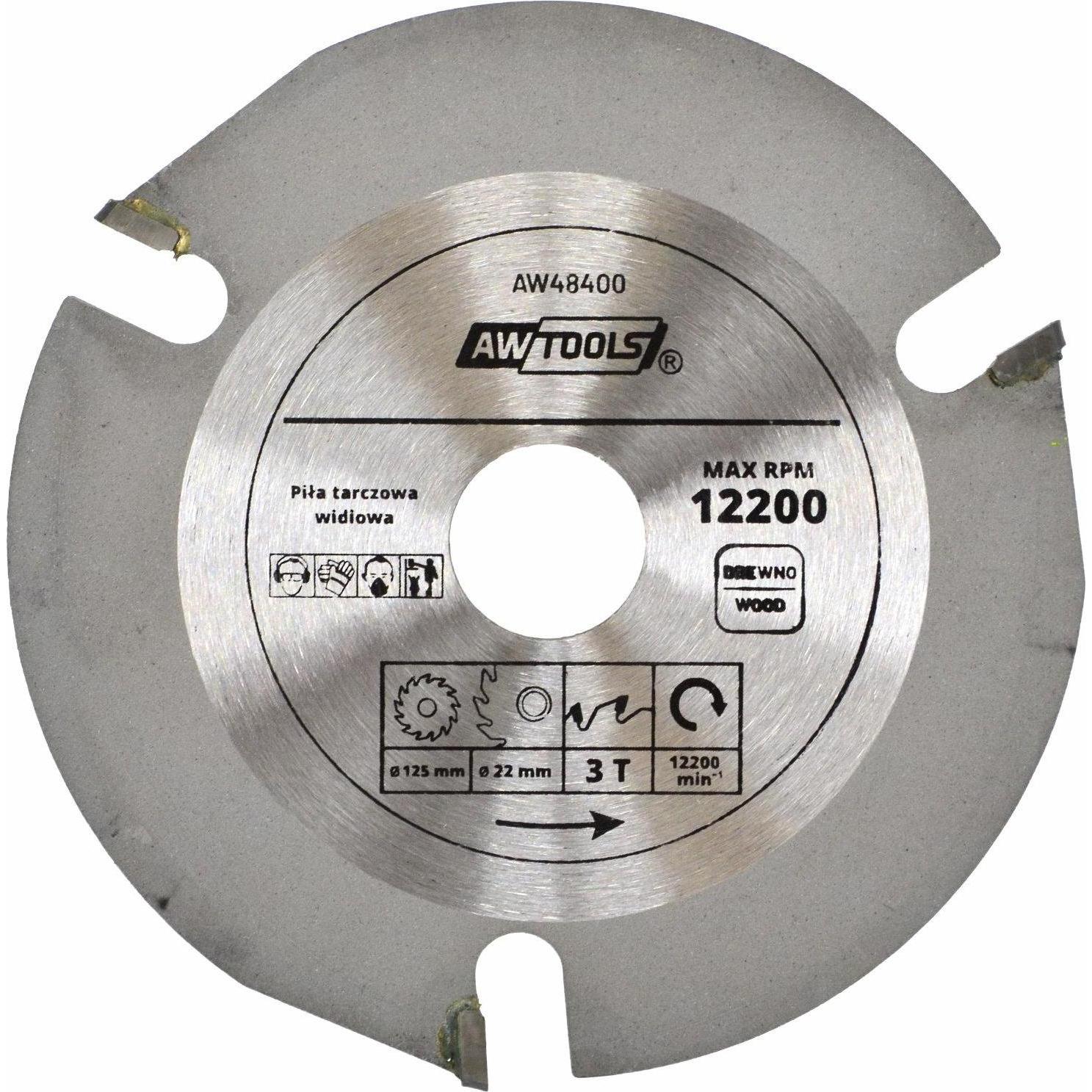 Awtools, Sägeblatt, PIŁA TARCZOWA WIDIOWA TCT 125mmx22x3z