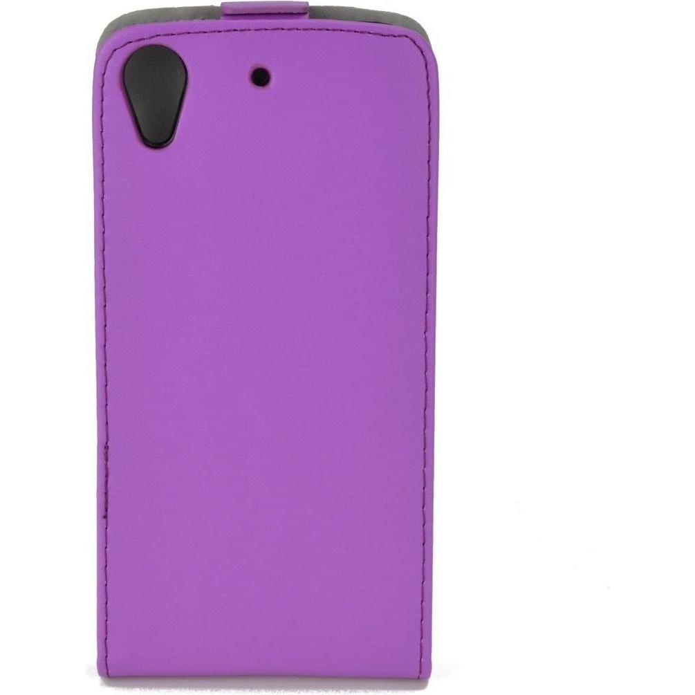 Thumbnail - König Design Flip Schutz Handy Hülle HTC Desire 626 Lila Leder Imitat Slim Flex Schale Neu (HTC Desire 626), Smartphone ...
