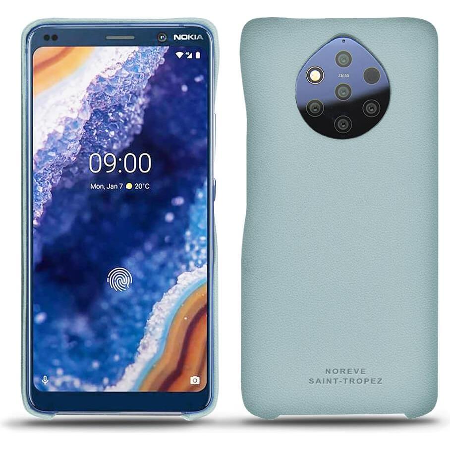 Noreve Lederschutzhülle (Nokia 9 PureView), Smartphone Hülle, Blau