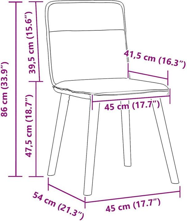 Actual product image vidaXL Esszimmerstuhl