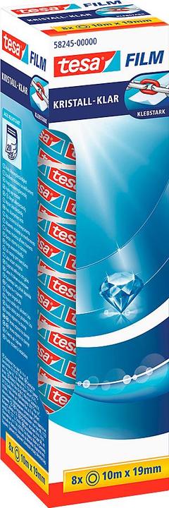 Actual product image tesa 8x tesafilm KRISTALL-KLAR, highly transparent, age-resistant, with strong adhesion (19 mm)